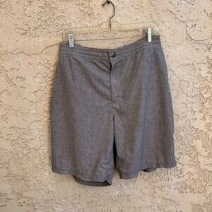 Lands’ End Gray Swim Trunks Mesh Lined Size Mens Large